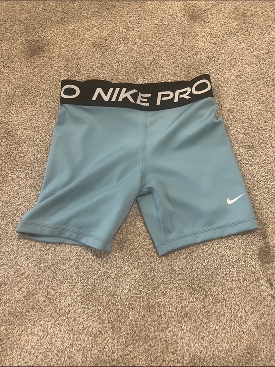 Nike Other - Nike Light Blue Compression Shorts with Black Waistband